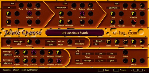 Luscious cheesy comb synthesizer